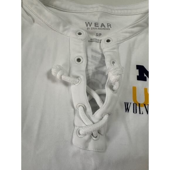 Women’s Wear by Erin Andrews Michigan Wolverines Tank Top Size Small White - Picture 3 of 6